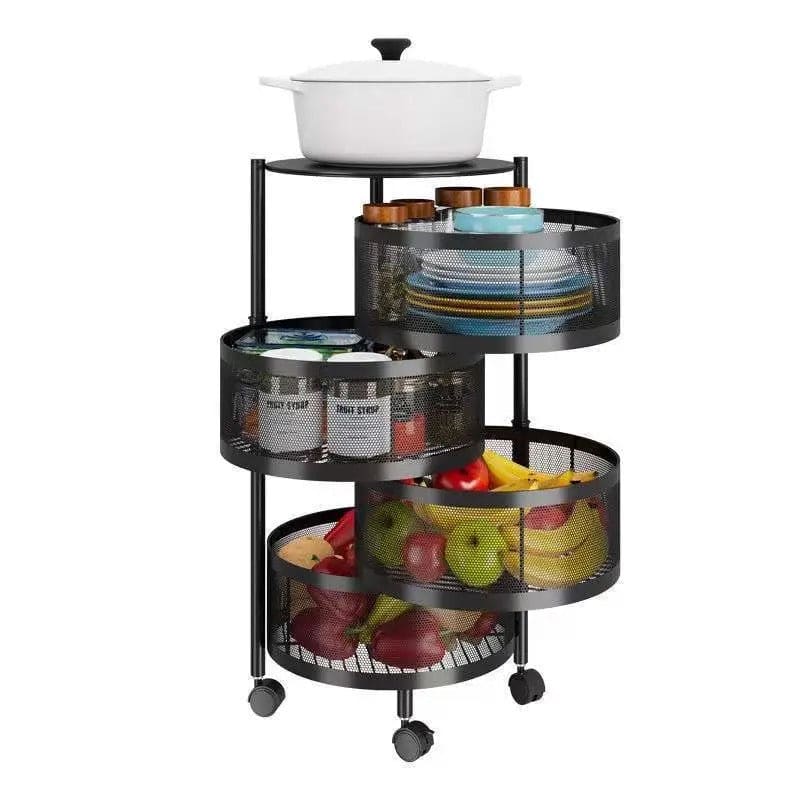 Round Multi Tier Rotary Storage Basket, 360 Degree Rotatable Kitchen Shelf, Multilayer Living Room Basket, Multifunction Fruit And Vegetable Basket, Storage Basket Rack, Floor Stand Multi Tier Drawer Rolling Trolley Cart Round Multi Tier Rotary Storage Basket, 360 Degree Rotatable Kitchen Shelf, Multilayer Living Room Basket, Multifunction Fruit And Vegetable Basket, Storage Basket Rack, Floor Stand Multi Tier Drawer Rolling Trolley Cart